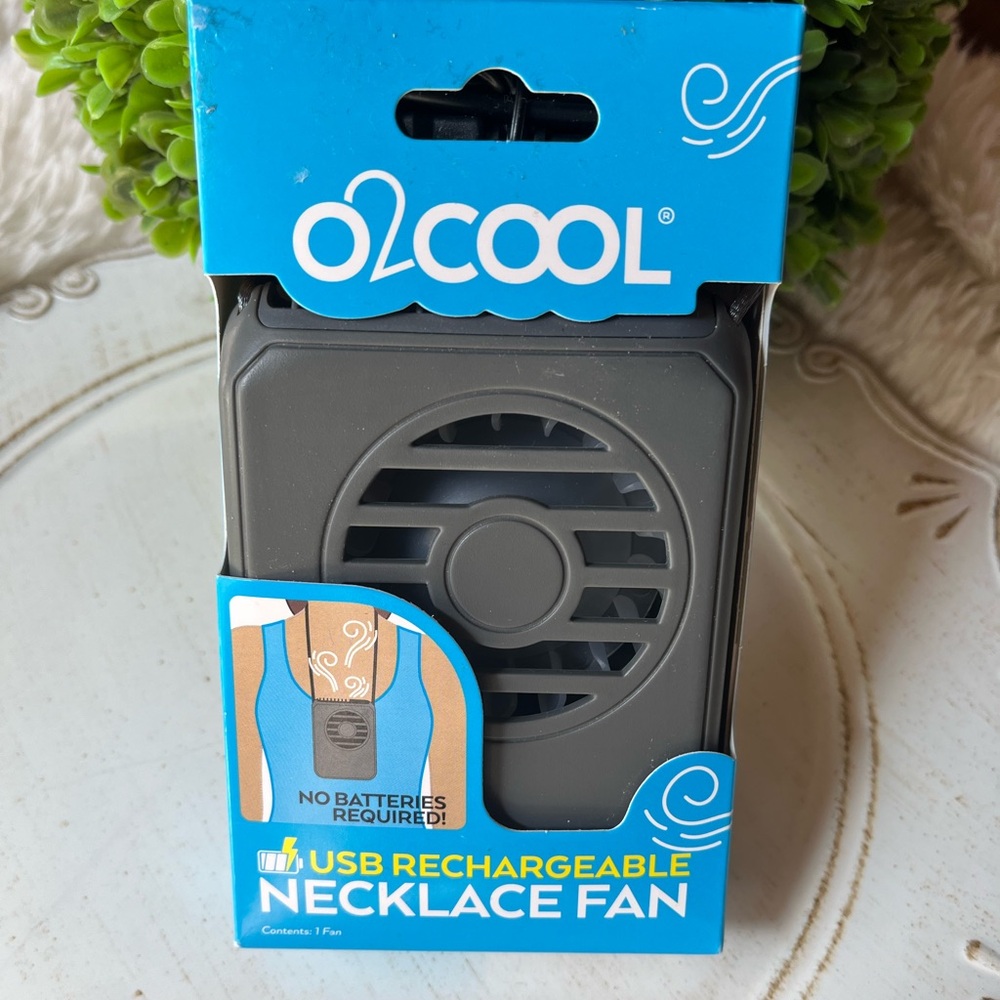 O2COOL USB Rechargeable Necklace Fan